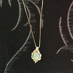 Opal and gold necklace